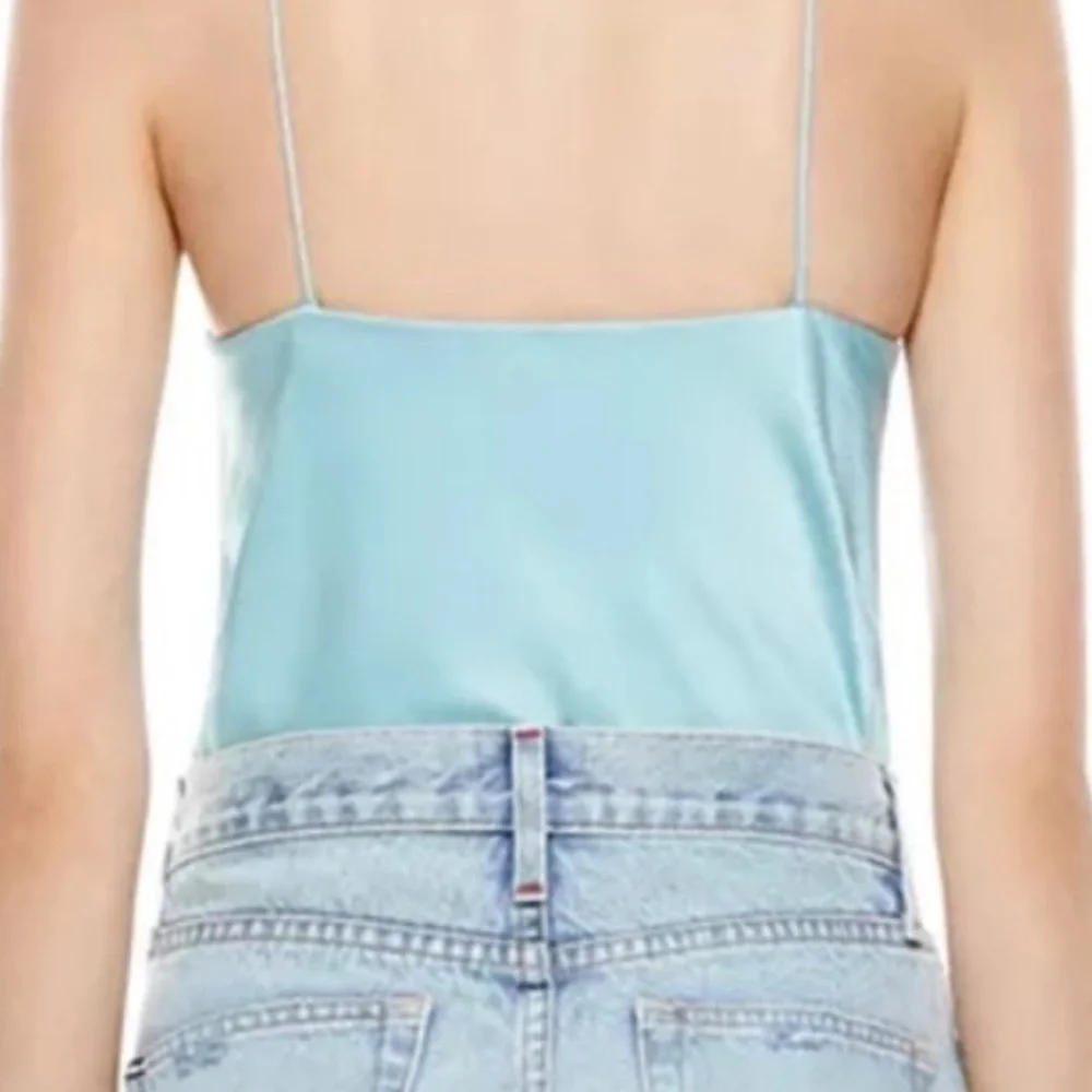 Alice + Olivia Sky Blue Satin Top - Picture 3 of 7